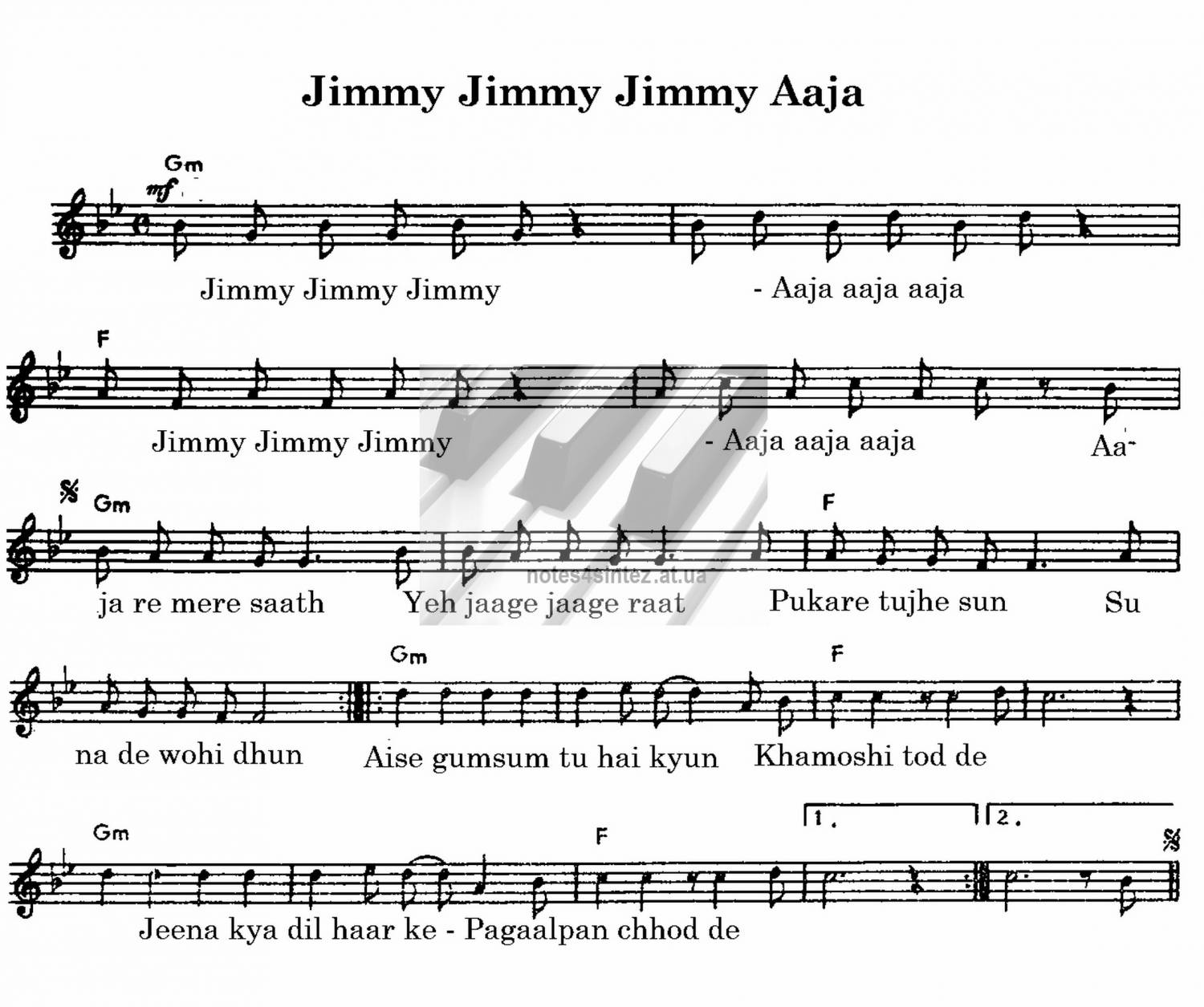 Mukesh - Jimmy Jimmy Jimmy Aaja (из 